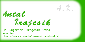 antal krajcsik business card